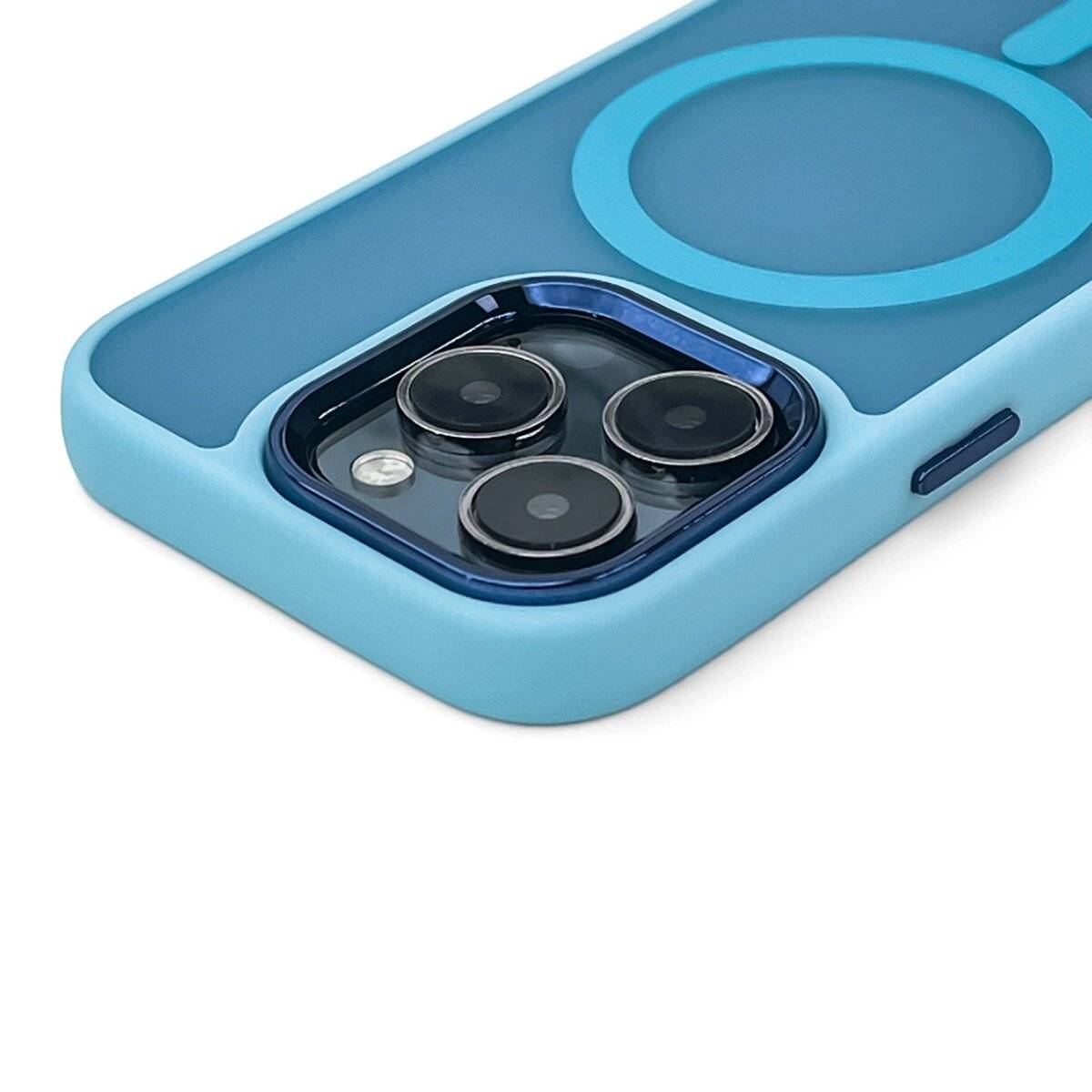 Magnetic Collection kompatibel mit MagSafe Handyhülle kompatibel mit iPhone 16 Pro Max Hellblau