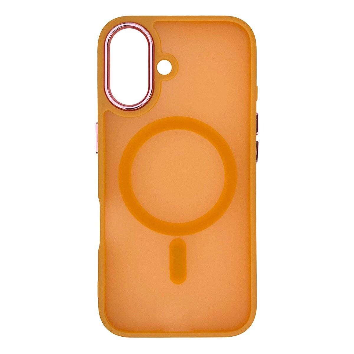 Magnetic Collection kompatibel mit MagSafe Handyhülle kompatibel mit iPhone 16 Pro Max Hellorange