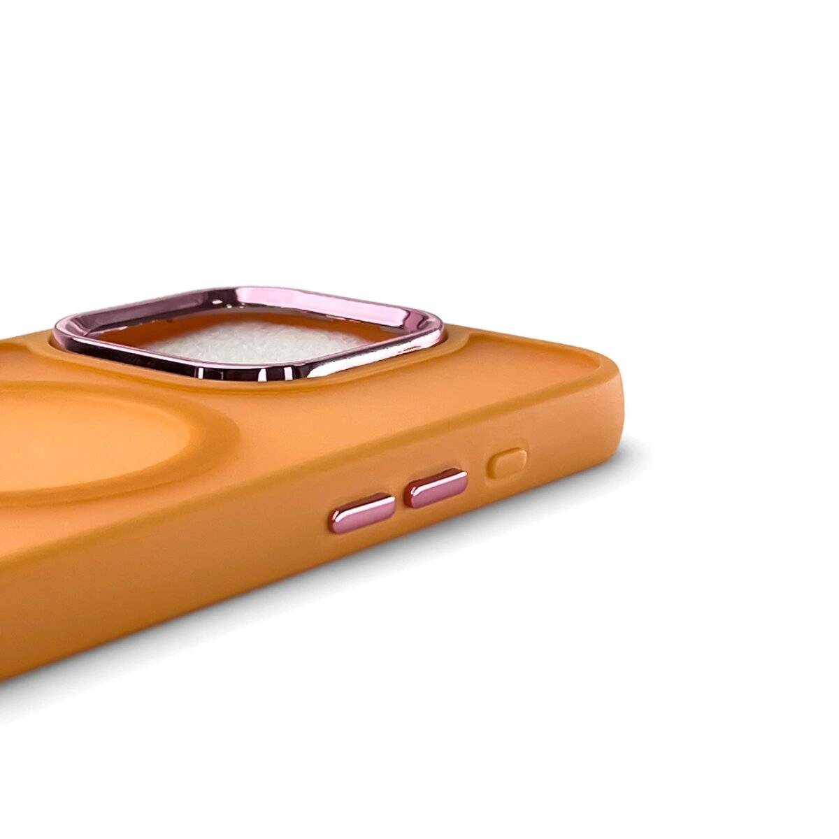 Magnetic Collection kompatibel mit MagSafe Handyhülle kompatibel mit iPhone 16 Pro Hellorange