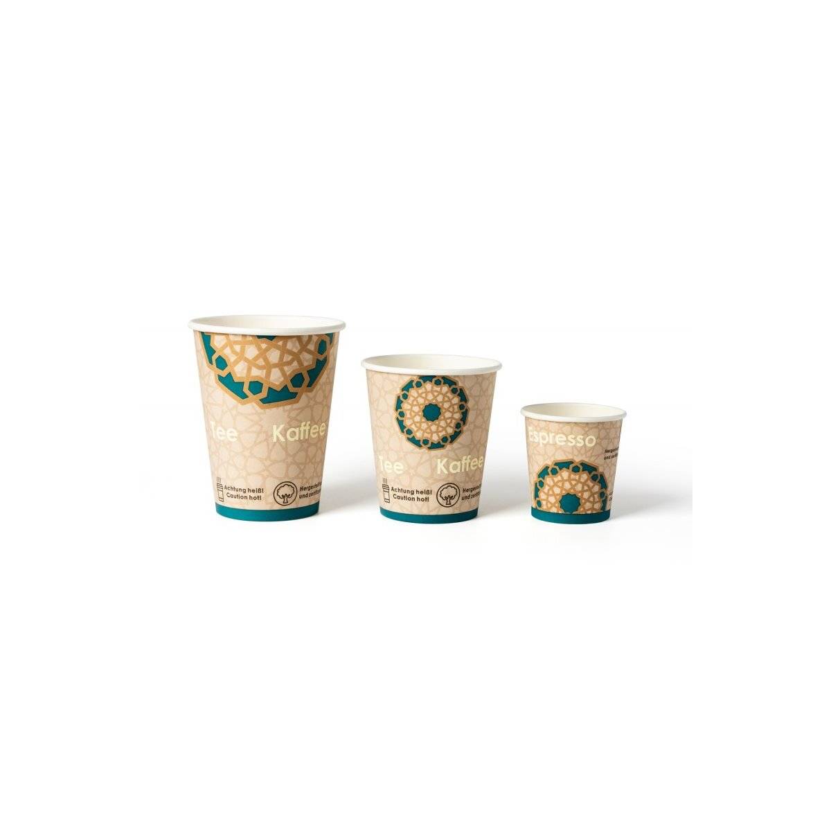 Pappbecher (Kaffeebecher) 200ml / 8oz - 50er Pack