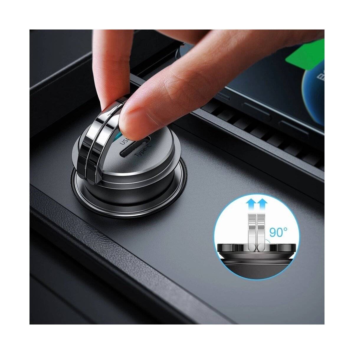 Schnelles USB Typ C / USB Autoladegerät 45 W 5 A Power Delivery Quick Charge 3.0