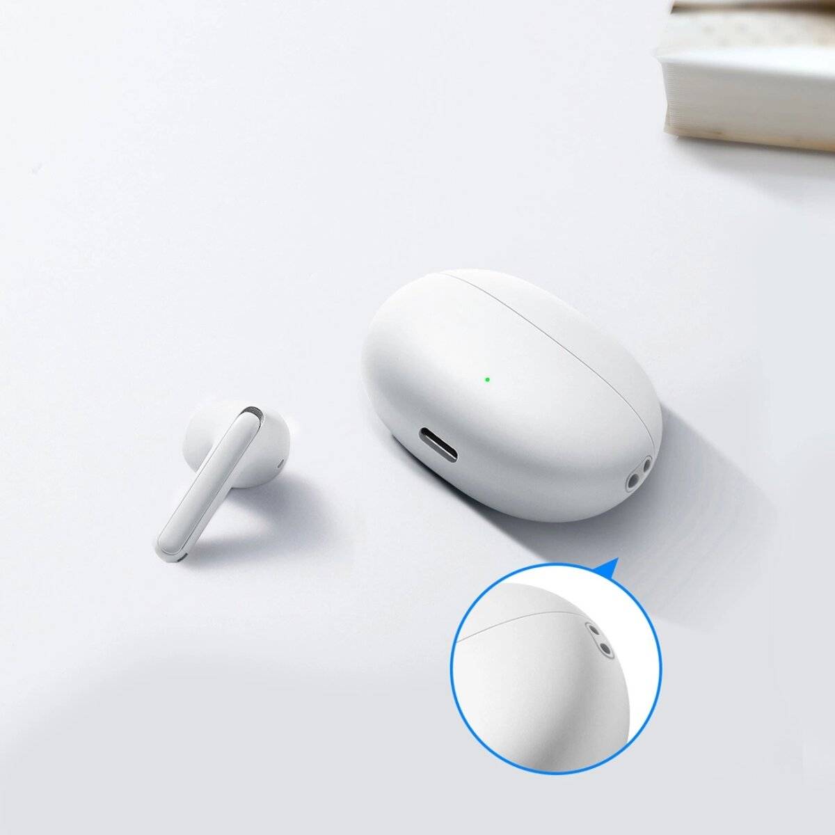Funpods Kabellose In-Ear-Kopfhörer mit Case - Bluetooth 5.3 Weiß