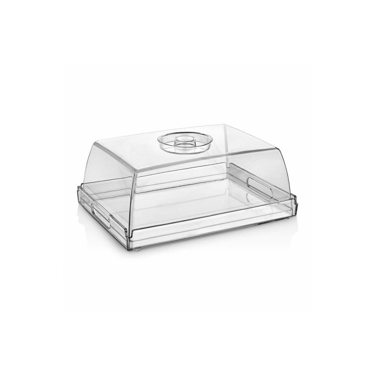 Tortenhaube und Serviertablett 2 in 1 - rechteckig