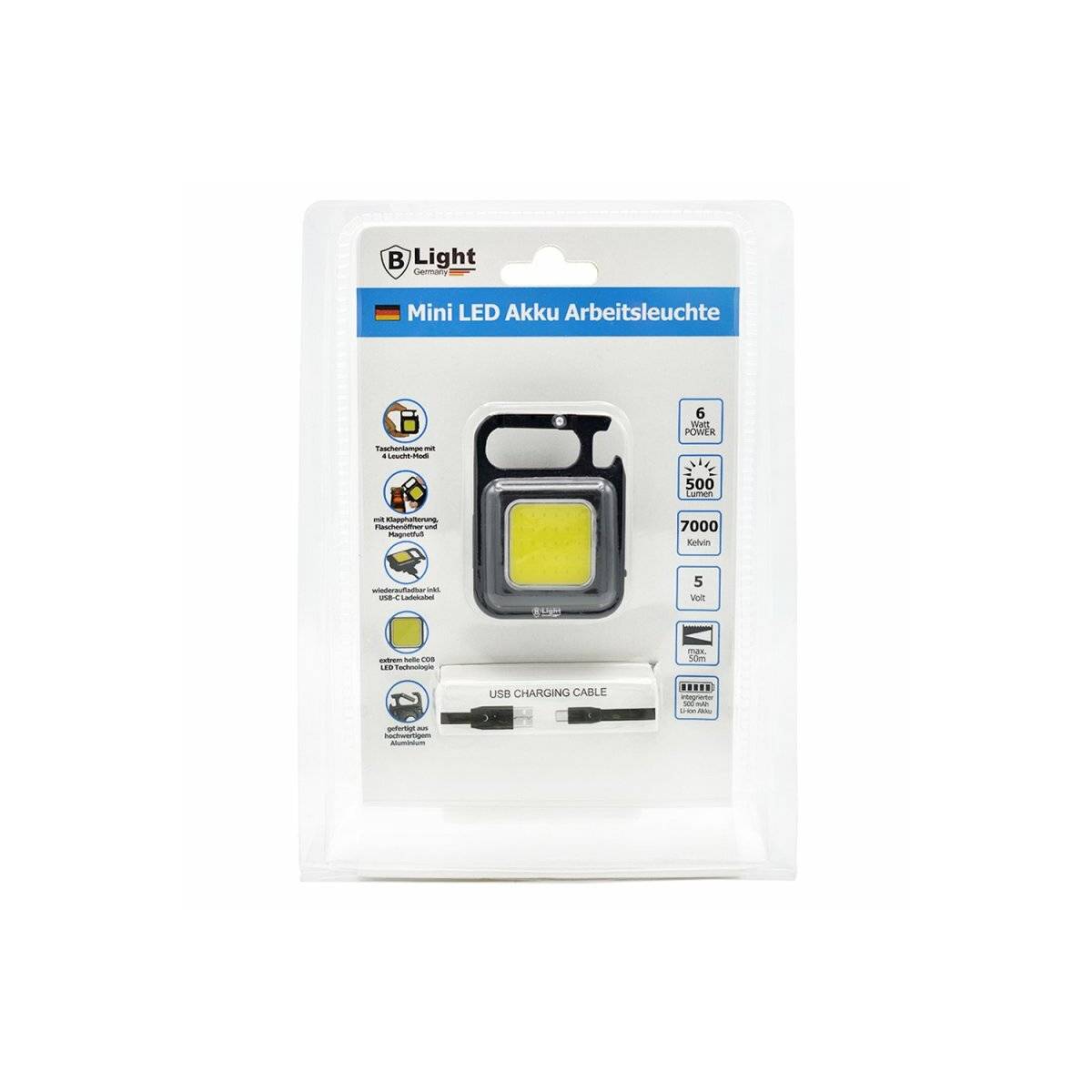 Mini LED Akku Leuchte - 6 Watt Ultra COB