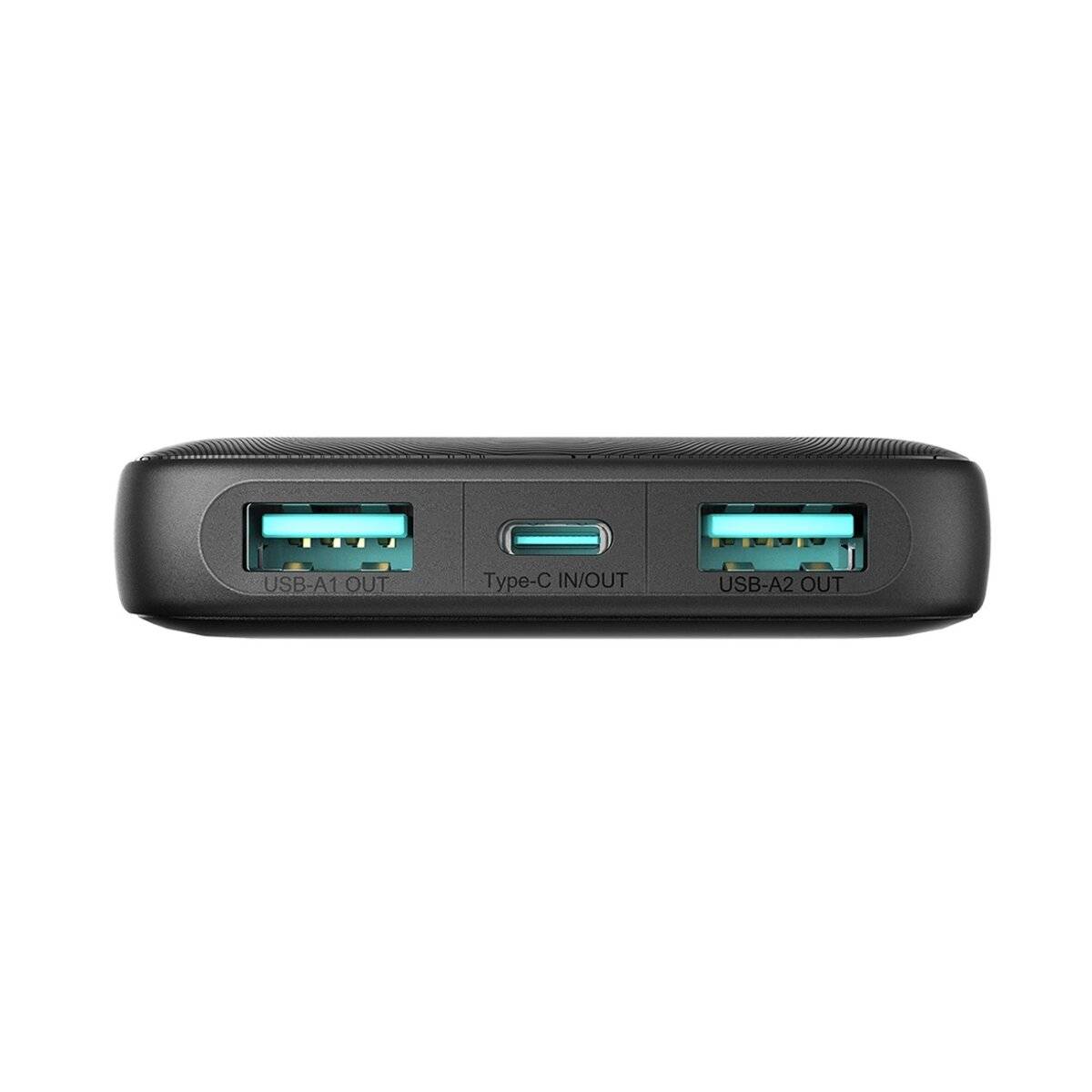 10000 mAh Powerbank Joyroom 2x USB-A und 1x USB-C 22,5 W – schwarz - perfekt für Reisen