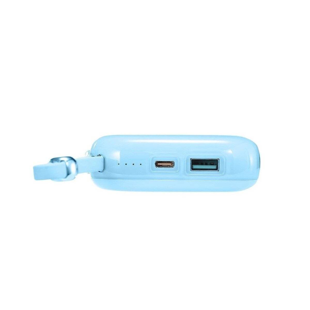 Powerbank 10000 mAh Jelly Series 22,5 W mit integriertem Kabel kompatibel mit iPhone Blau
