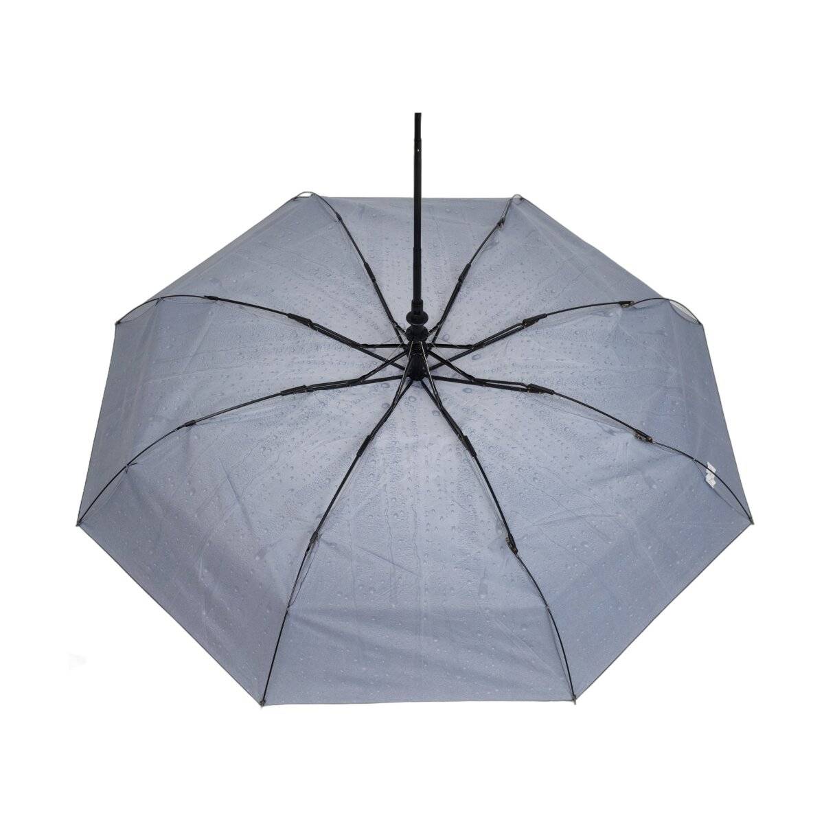 Teleskop Taschenschirm mit Schutzhülle ø100 cm mit Tropfenmotiv Winddicht Grau