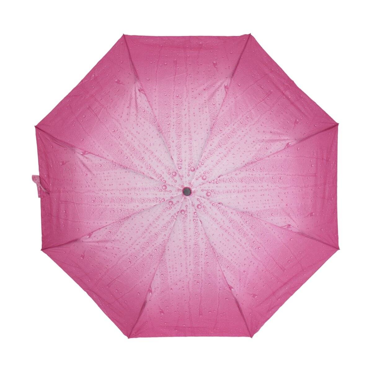 Teleskop Taschenschirm mit Schutzhülle ø100 cm mit Tropfenmotiv Winddicht Pink