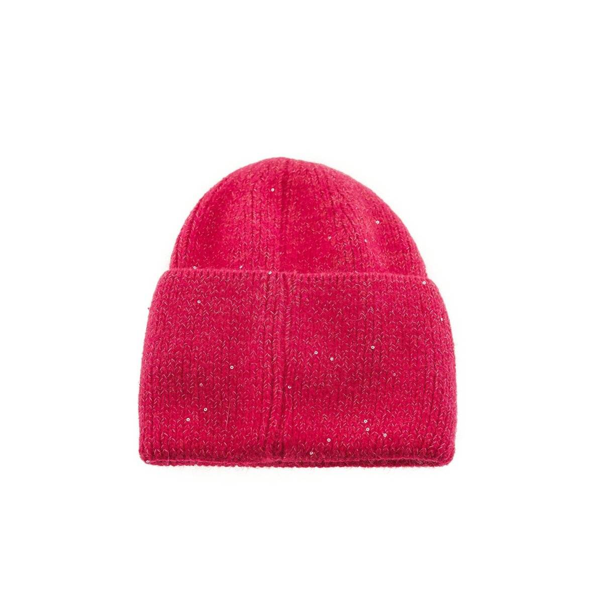 Bestickte Wintermütze ideal für kalte Tage mit Innenfutter für Damen OneSize Pink