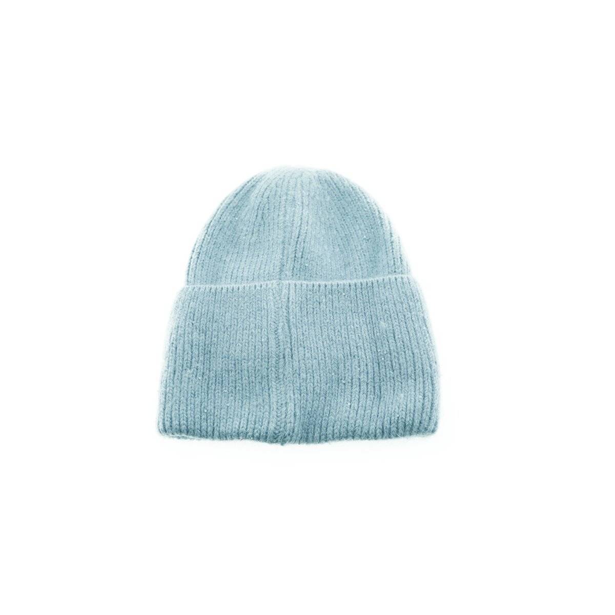 Bestickte Wintermütze ideal für kalte Tage mit Innenfutter für Damen OneSize Blau