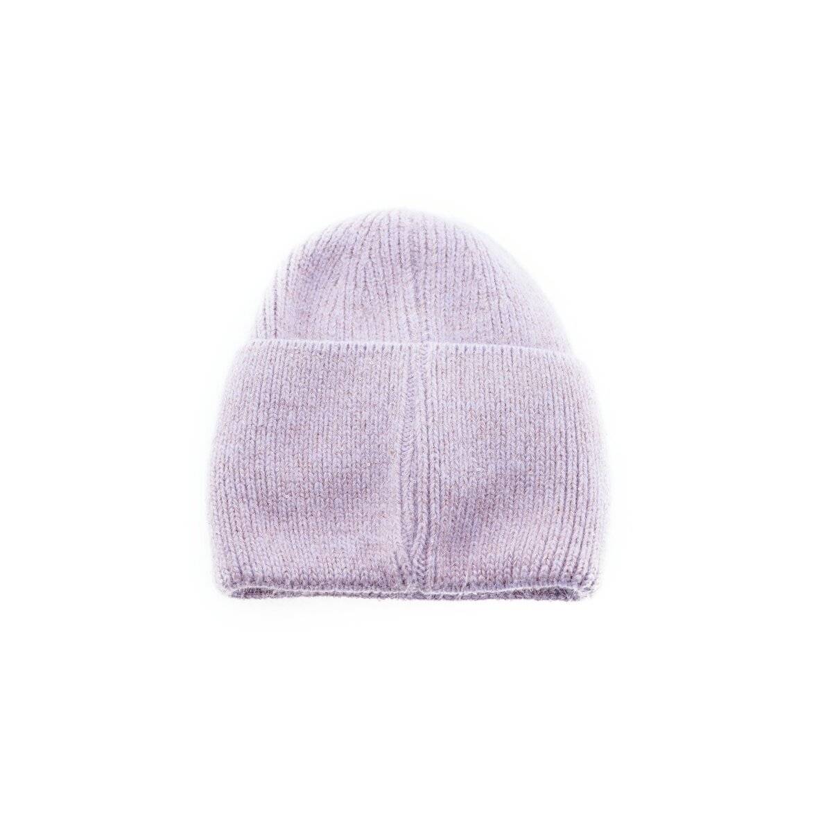 Bestickte Wintermütze ideal für kalte Tage mit Innenfutter für Damen OneSize Lila