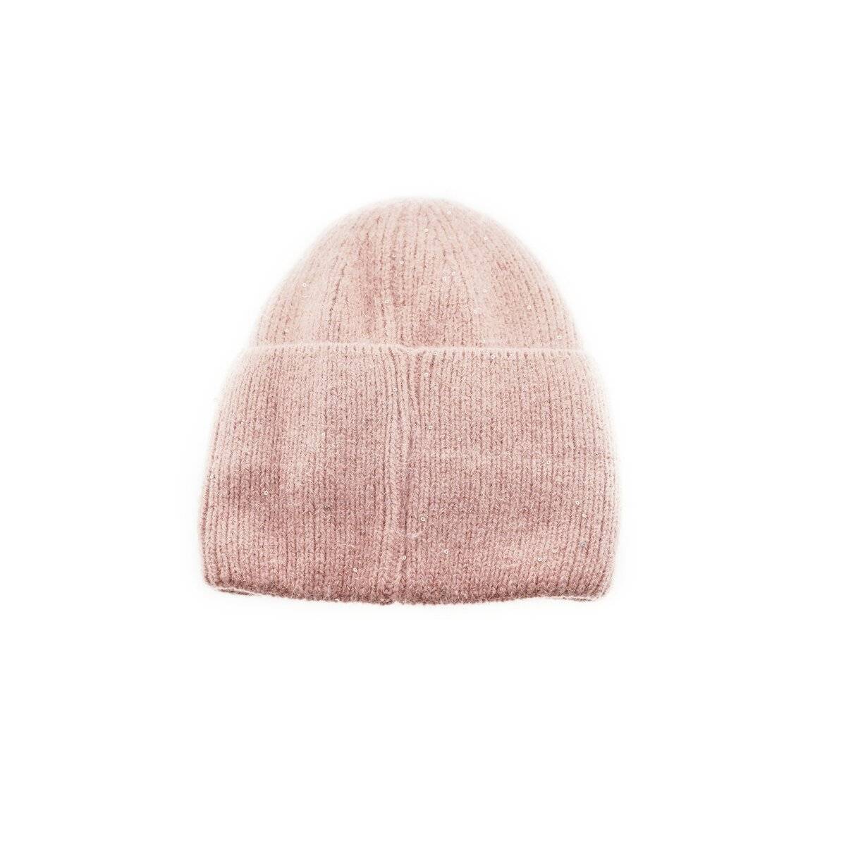 Bestickte Wintermütze ideal für kalte Tage mit Innenfutter für Damen OneSize Rosa