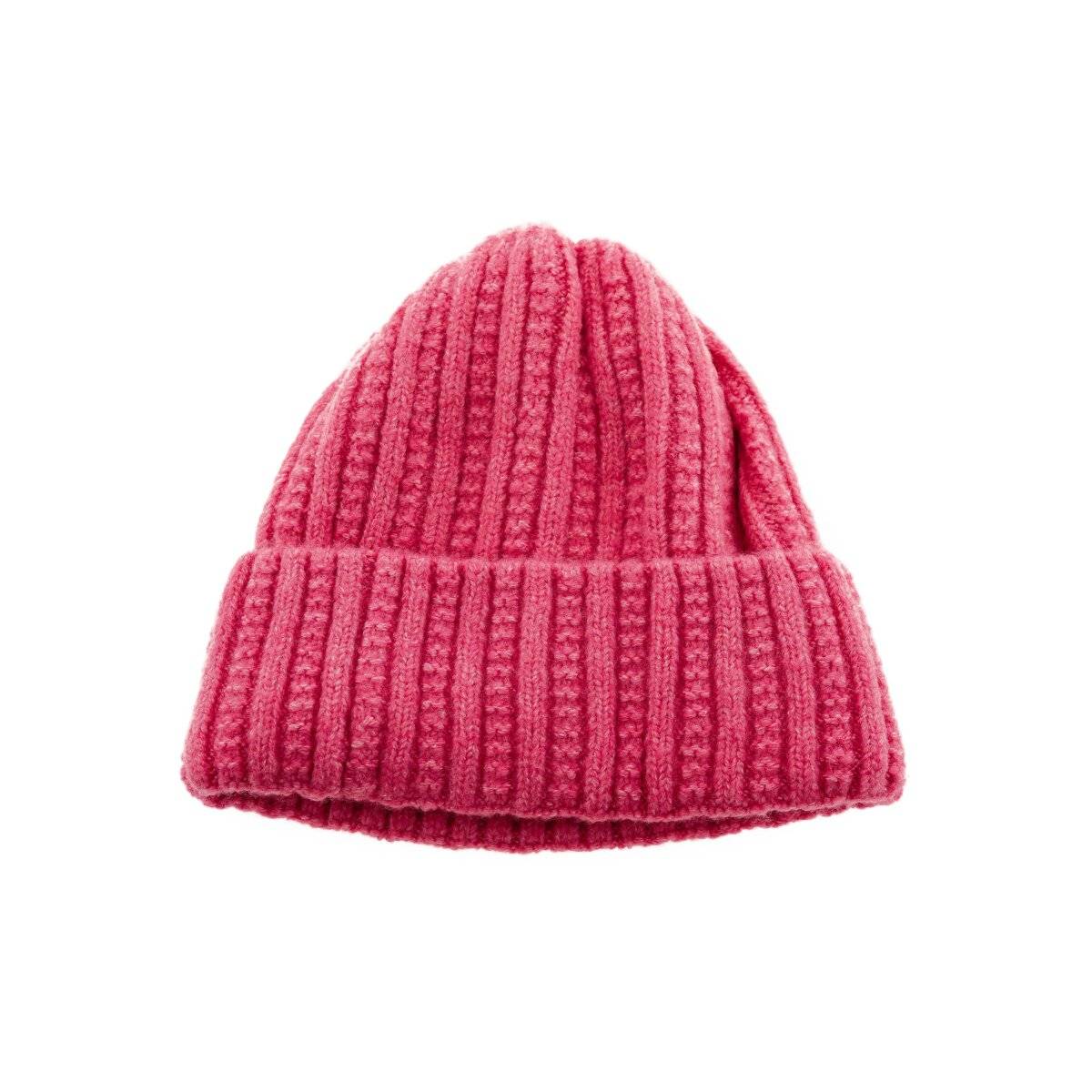 Strickmütze mit Flechtmuster für Unisex Erwachsene und Kinder OneSize aus Viskose Pink