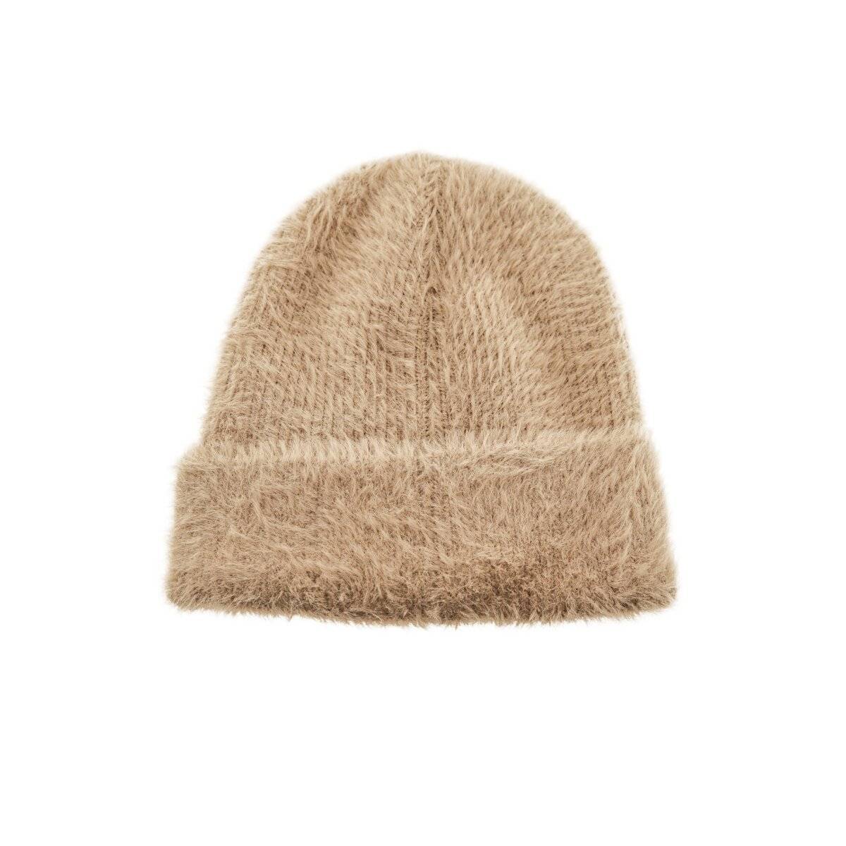 Kuschelige Wollmütze für kalte Tage mit Innenfutter OneSize Unisex Hellbraun