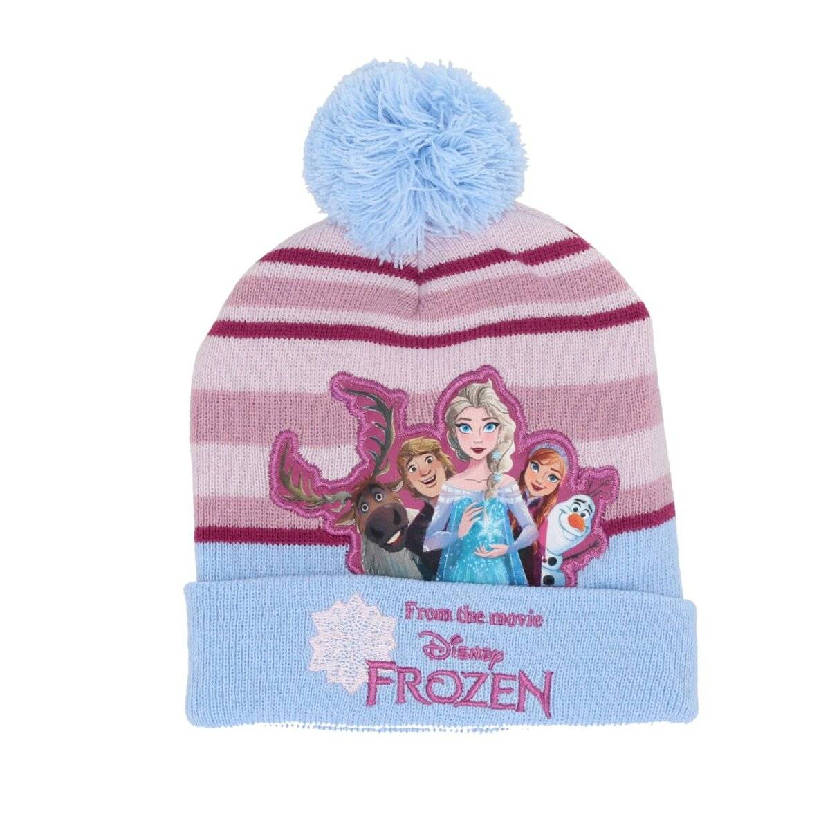 Frozen Funkelnde Mütze mit Bommel – für kleine Eisprinzessinnen - One Size Blau
