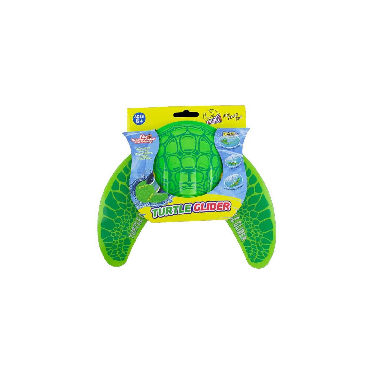 Cooee Turtle Glider, Tauchspielzeug für Schwimmbad, 24 cm, Grün, 6+