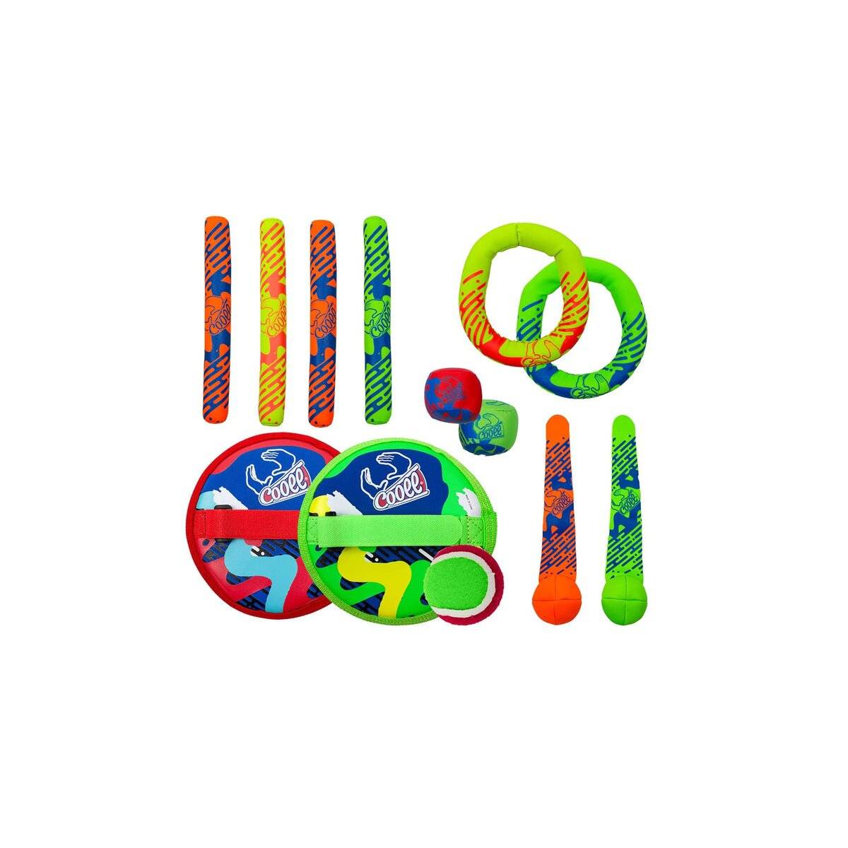 Cooee Neopren Mega Pool Ball/Stick/Ring Pool Spiel Tauchpaket 6+, 11-teilig