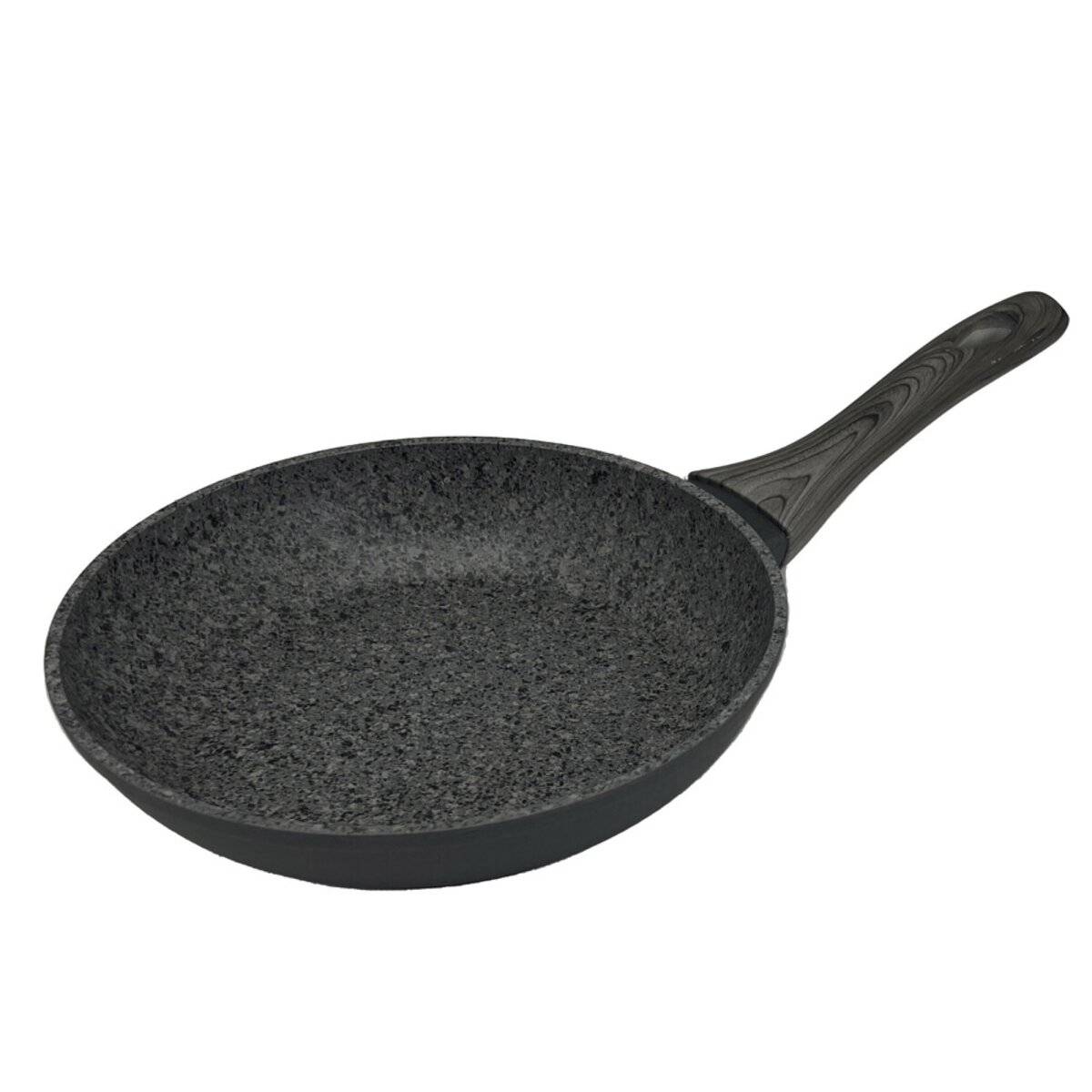 Bratpfanne in Schwarz mit Griff in Holzoptik Aluminiumlegierung für alle Herdarten 28 cm