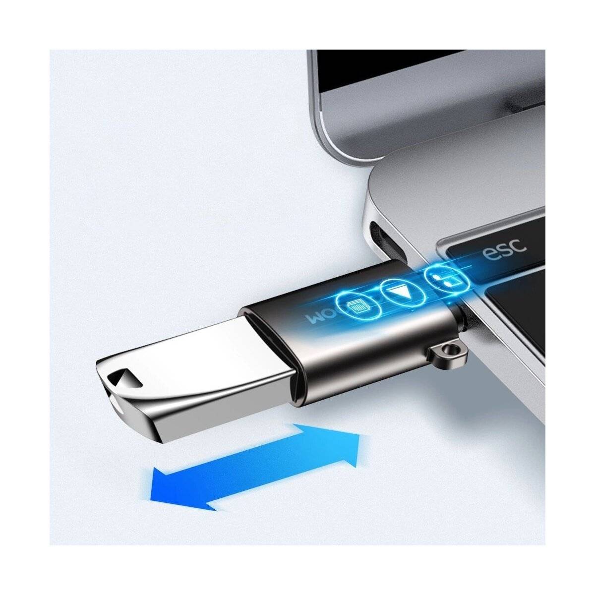 USB-Adapter - USB-A 3.2 Gen 1 (weiblich) - USB-C (männlich) Adapter schwarz