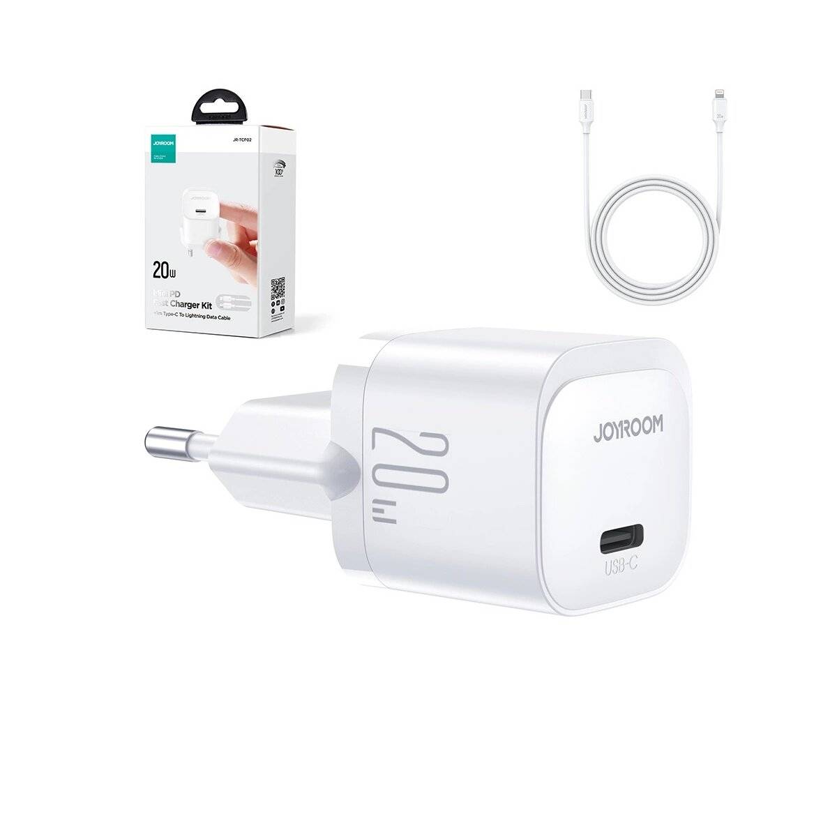 Wandladegerät - USB C 20W PD Mini-Ladegerät mit USB-C-Kabel kompatibel mit iPhone Ladegerät
