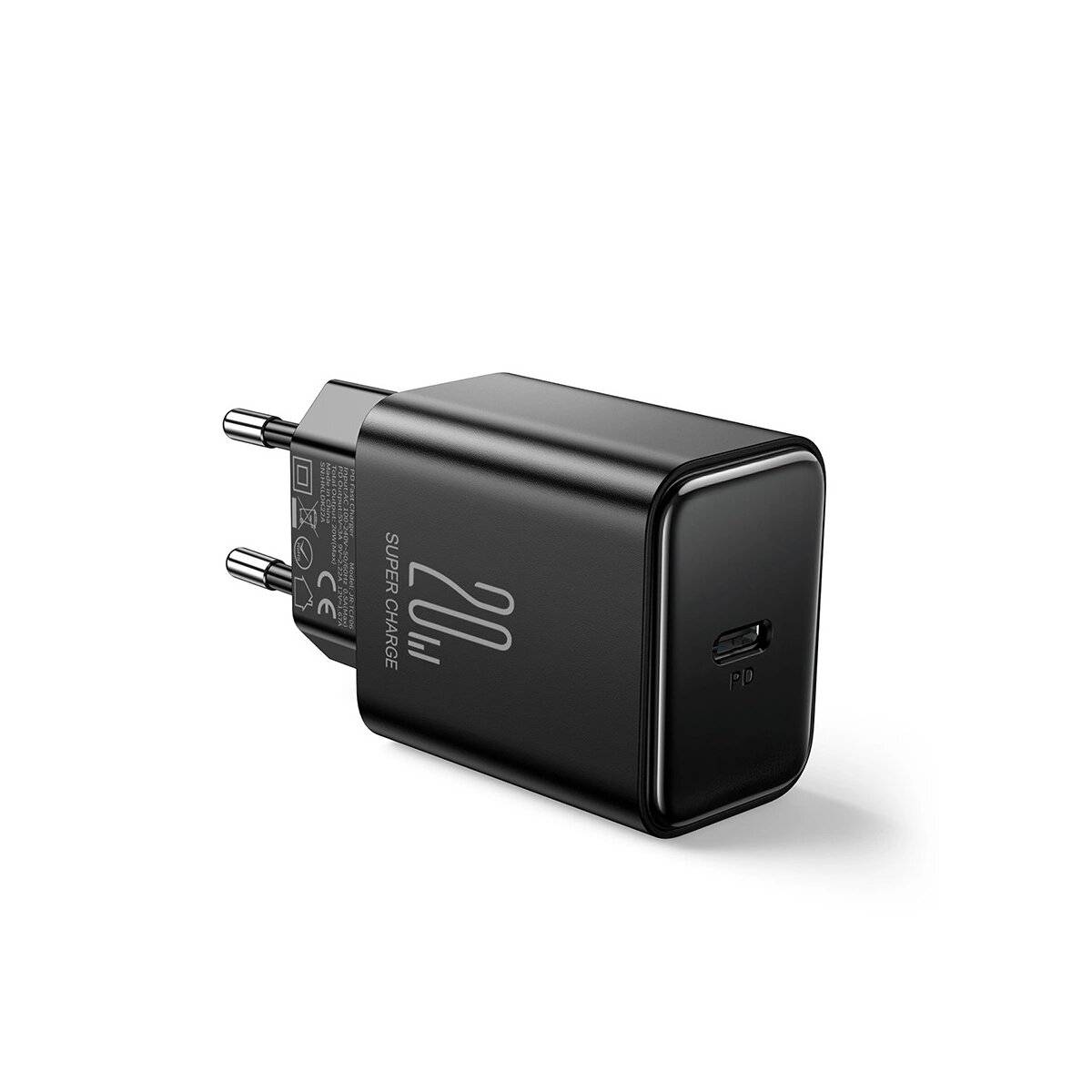 Wandladegerät USB C 20W PD Joyroom Ladegerät – Schwarz ohne Ladekabel