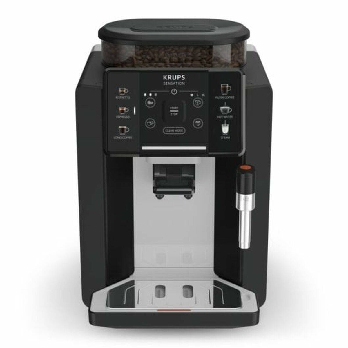 Krups Sensation C10 EA910A, Espressomaschine, 1,7 l, Kaffeebohnen, Eingebautes Mahlwerk, 1450 W, Schwarz, Chrom
