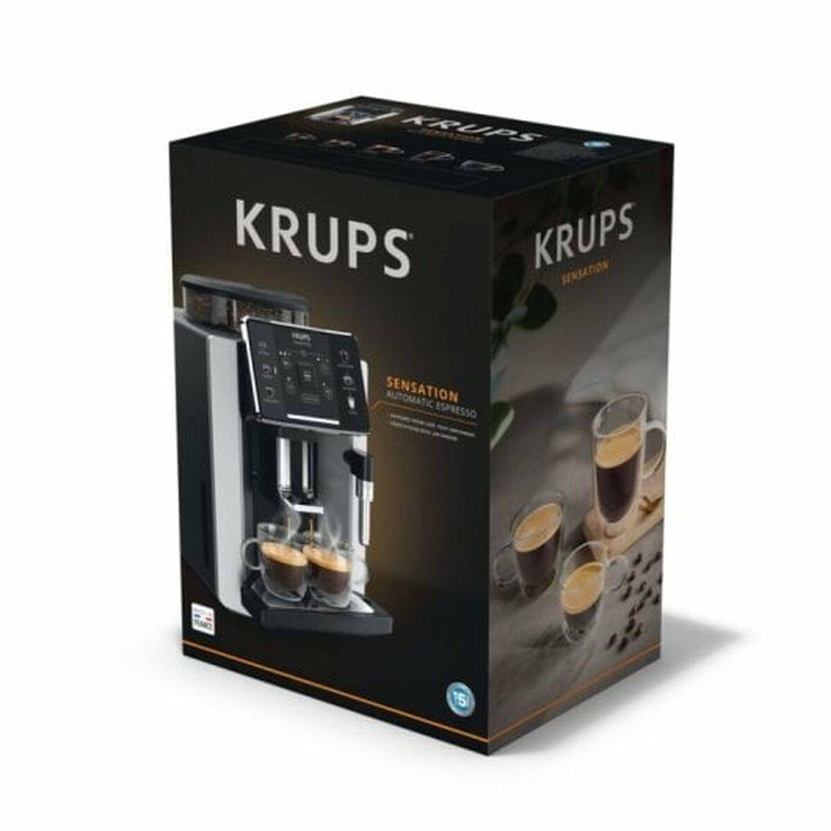 Krups Sensation C10 EA910A, Espressomaschine, 1,7 l, Kaffeebohnen, Eingebautes Mahlwerk, 1450 W, Schwarz, Chrom