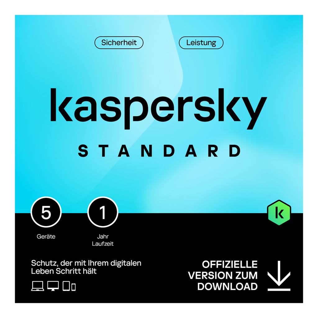 Kaspersky Lab Standard AntiVirus - 5 Geräte - 1 Jahr - Deutsch - ESD