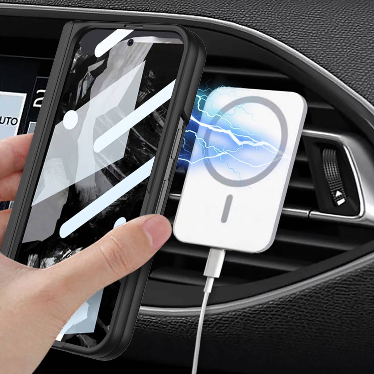 Für Google Pixel 9 Pro Fold GKK MagSafe Hülle Falt-Scharnier u Ständer