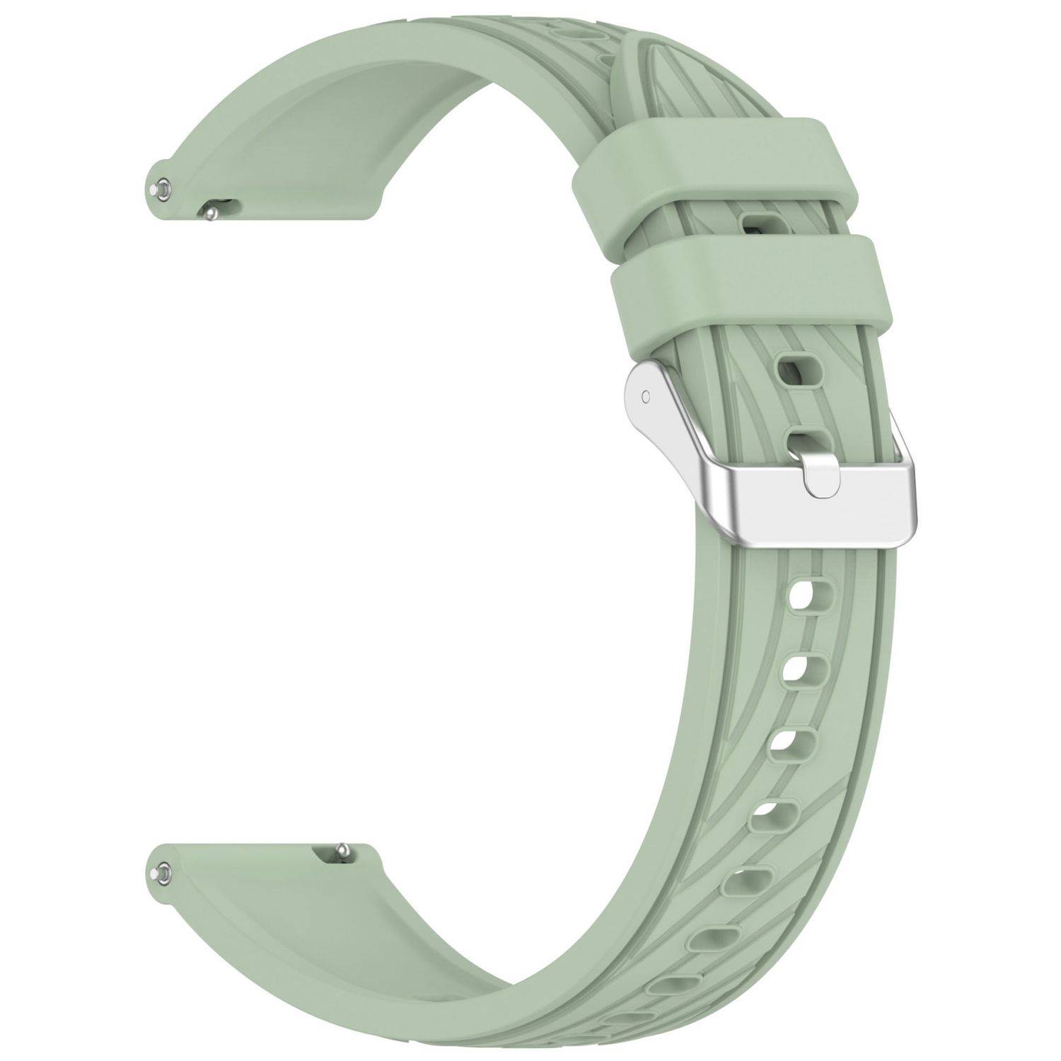Für Xiaomi Redmi Watch 5 Active Streifenstruktur 22mm Silikon Design Ersatz Armband Hellgrün