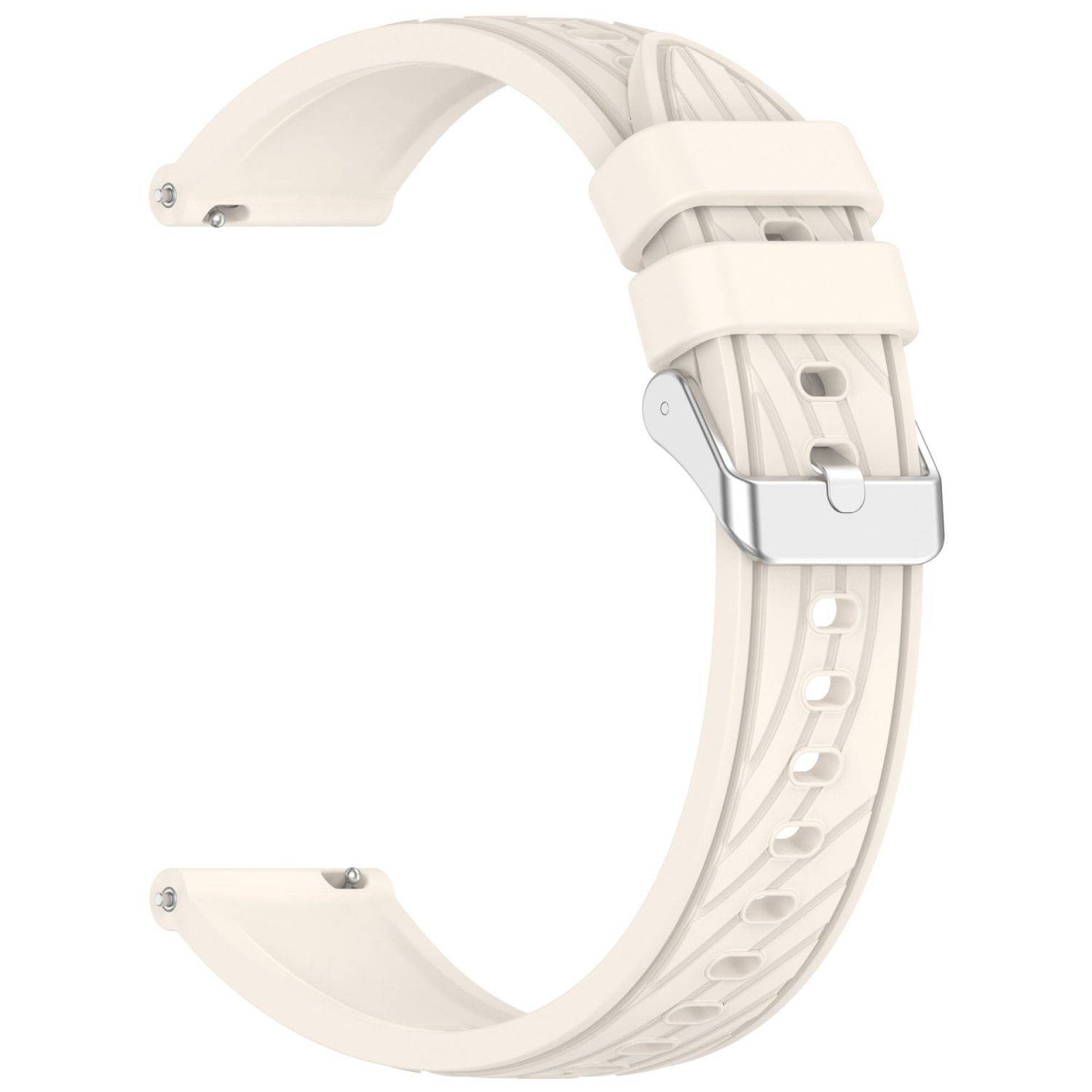 Für Xiaomi Redmi Watch 5 Active Streifenstruktur 22mm Silikon Design Ersatz Armband Beige