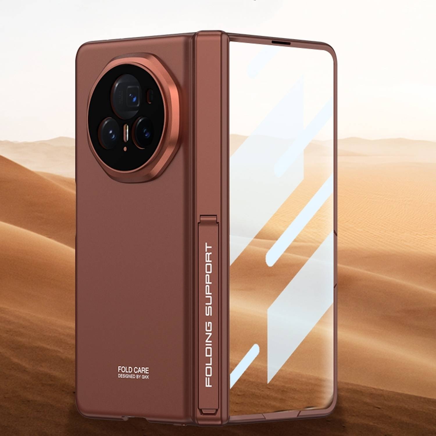 Für Honor Magic V3 GKK Integrierte Magnetische Faltbare Hülle mit Ständer Rot