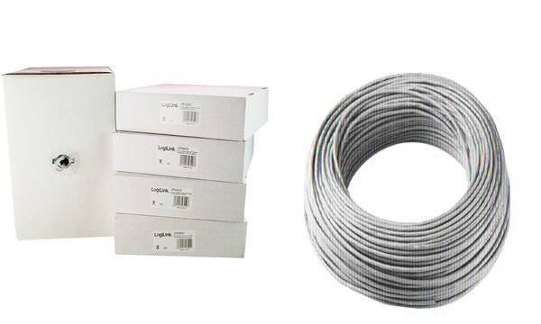 Logilink Patchkabel CAT6 U/UTP AWG24 100.00m weiß Econline Kabel RJ45 Cat.6
