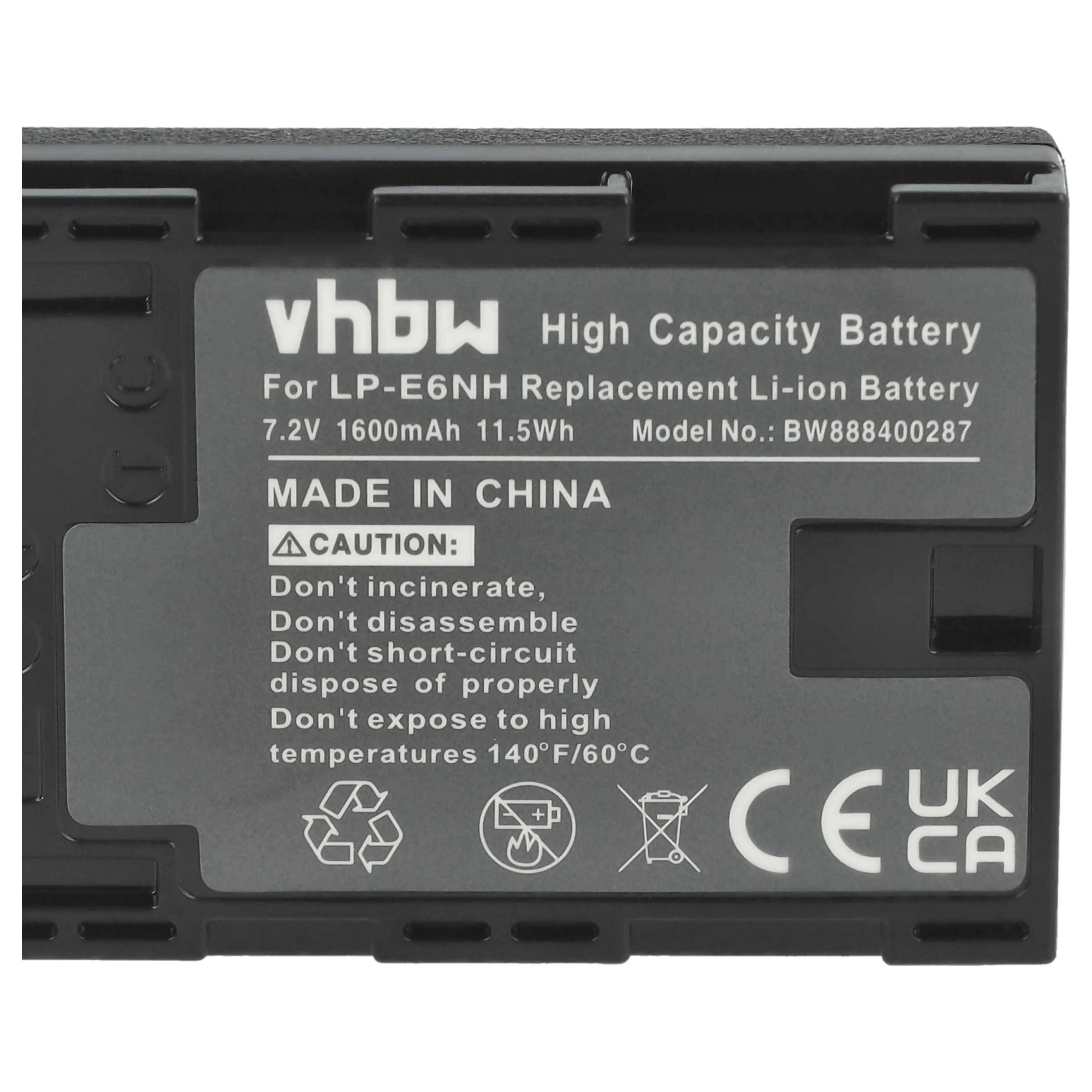 vhbw 3x Akku kompatibel mit Canon Batteriegriff BG-E14 (1600 mAh, 7,2 V, Li-Ion)