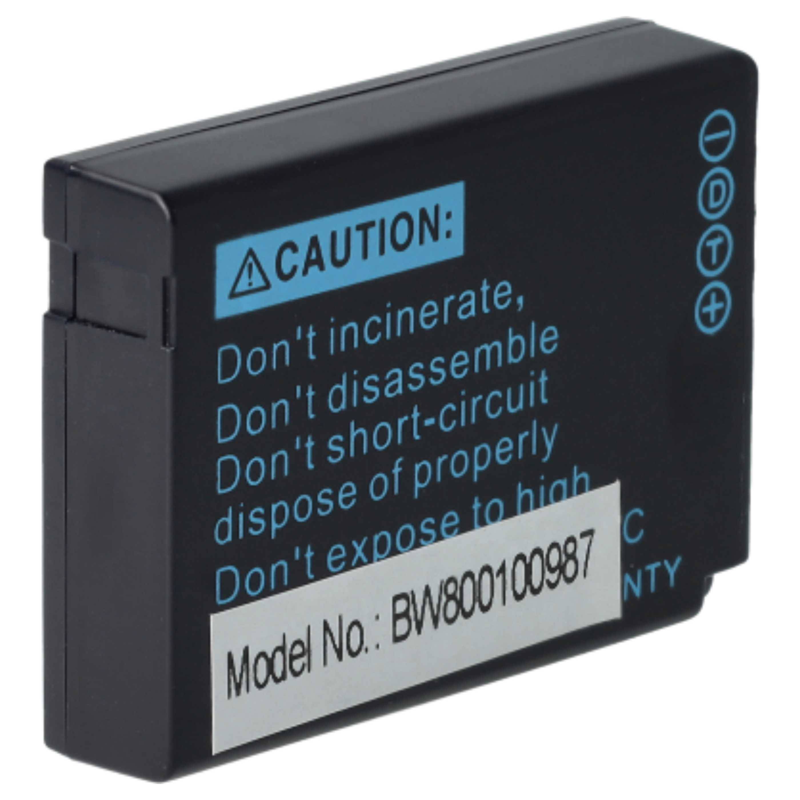 vhbw 3x Akku kompatibel mit Panasonic Lumix FMC-ZS7, DMC-ZX3, FMC-ZX1, DMC-ZX1 Kamera (750 mAh, 3,6 V, Li-Ion)