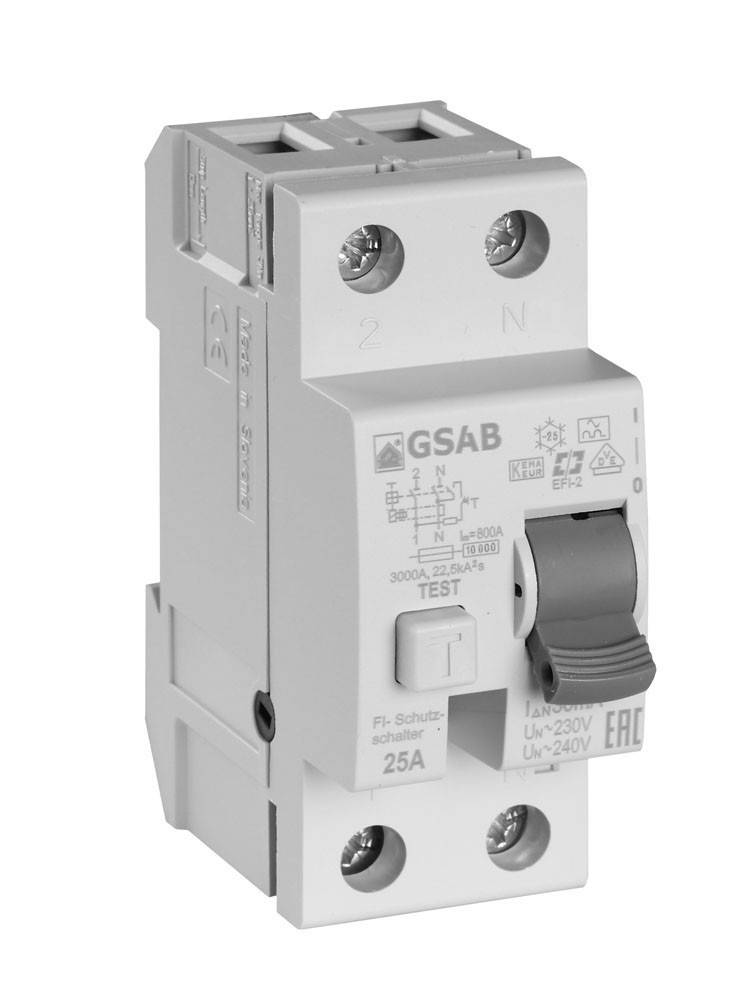 GSAB Elektrotechnik FI-Schutzschalter FI2-25-30