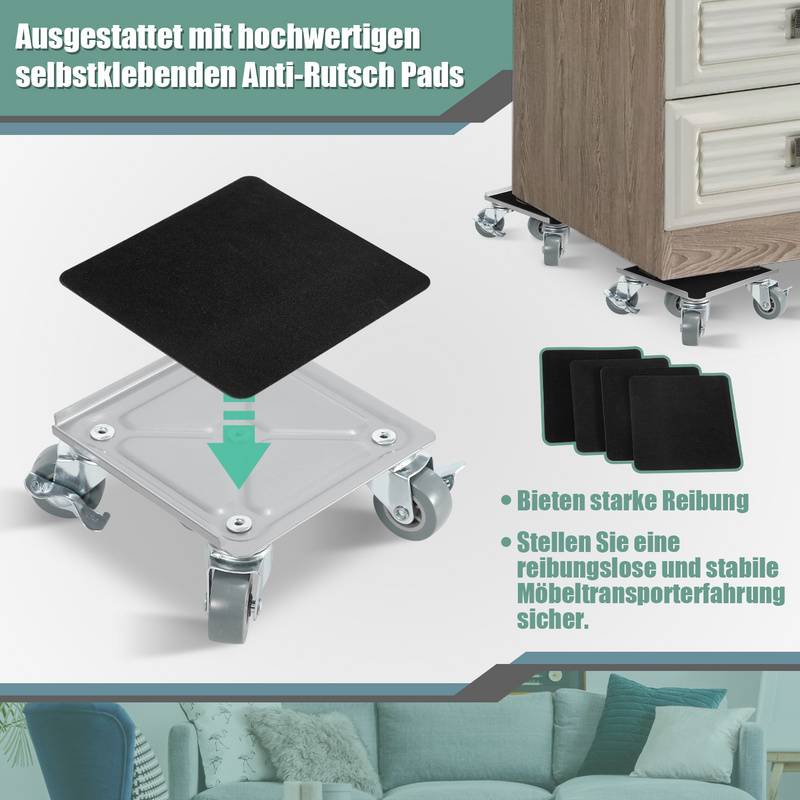 Möbelrolle Möbelheber Möbeltransport Set Möbelrollen Möbelrücker Transportroller 4 tlg
