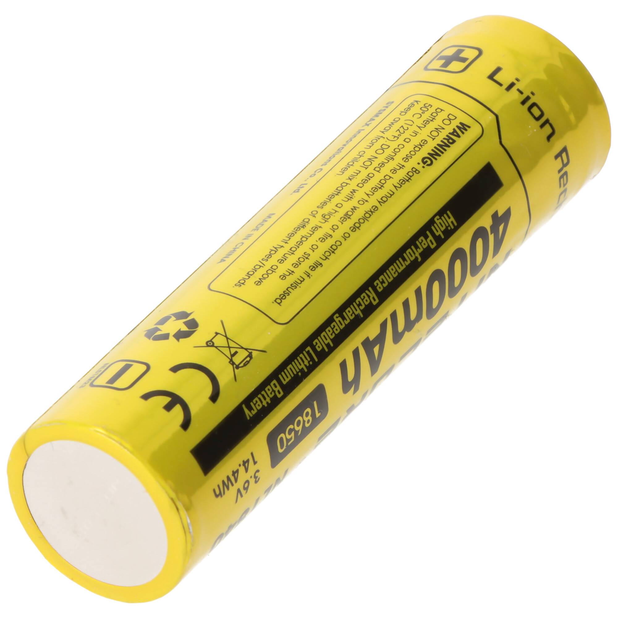 Nitecore 18650 Li-Ion Akku, NL1840, 4000mAh, mit Schutzschaltung