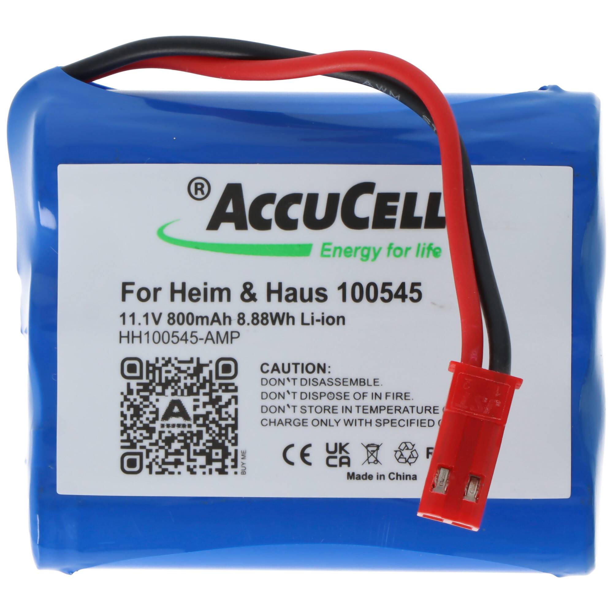 AccuCell wiederaufladbarer Lithium-Ionen-Akku mit der Bezeichnung „Für Heim & Haus 100545