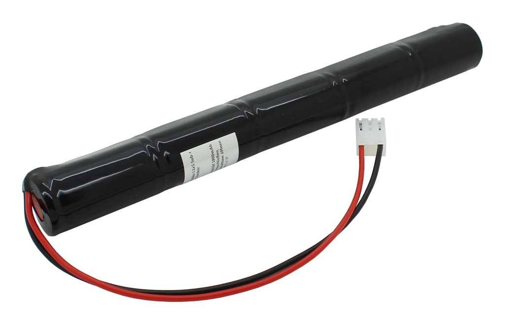Notleuchtenakku NiMH 6V 1800mAh L1x5 Sub-C mit 200mm Kabel und Stecker passend für Beghelli 415.021.000
