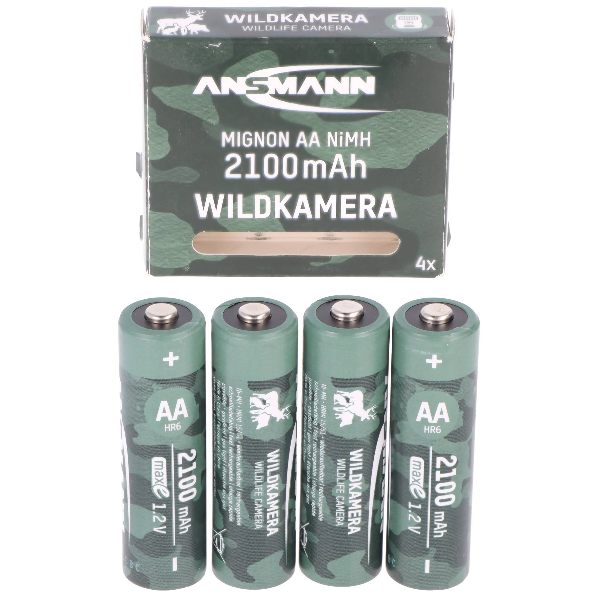 Wildtier, Wildkamera NiMH Akku Mignon AA 2100 mAh maxE 4er Stück