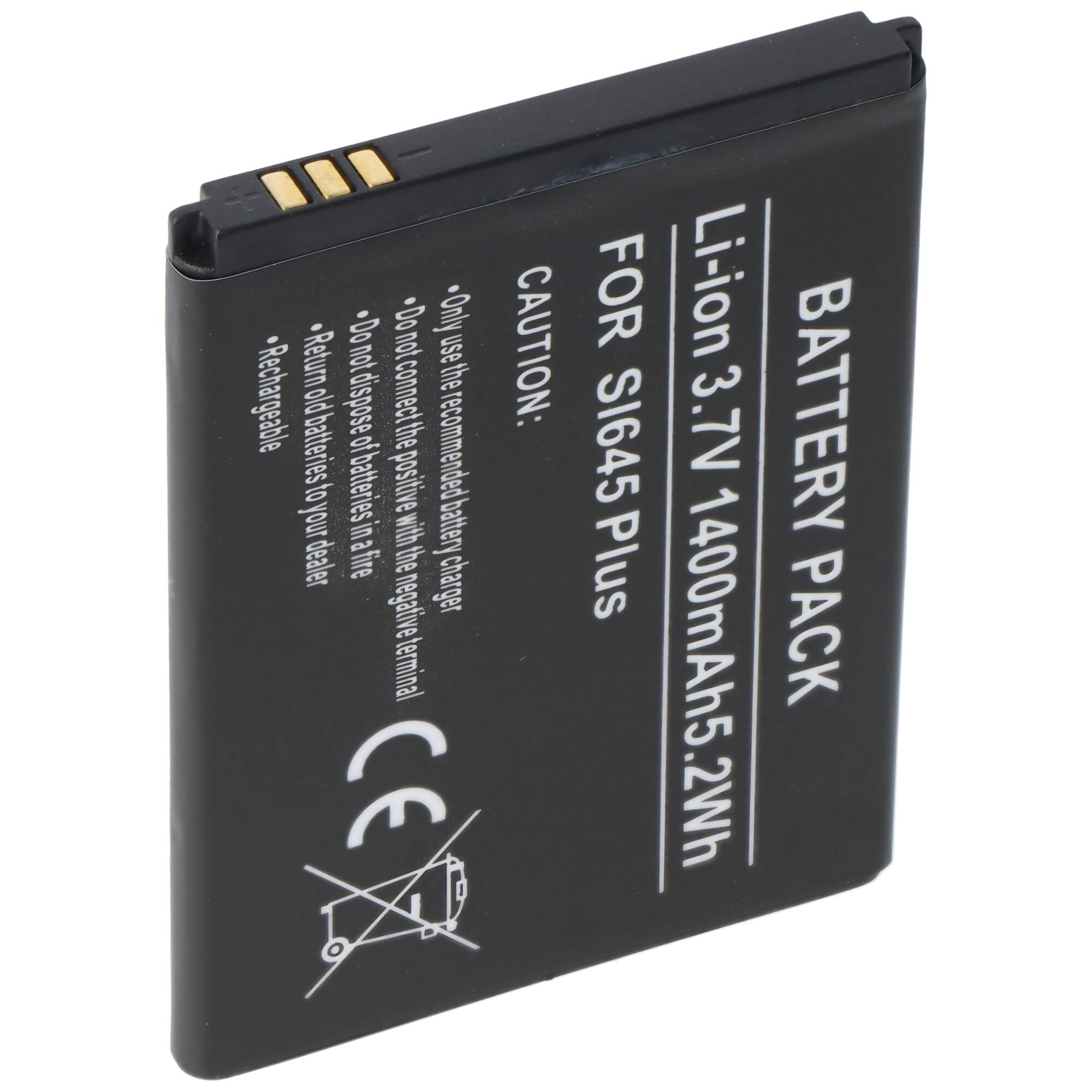 Akku kompatibel Bea-Fon SL645/SL645Plus Akku, Li-ion, 3,7V, 1400mAh, 5,2Wh, ICP5/44/55