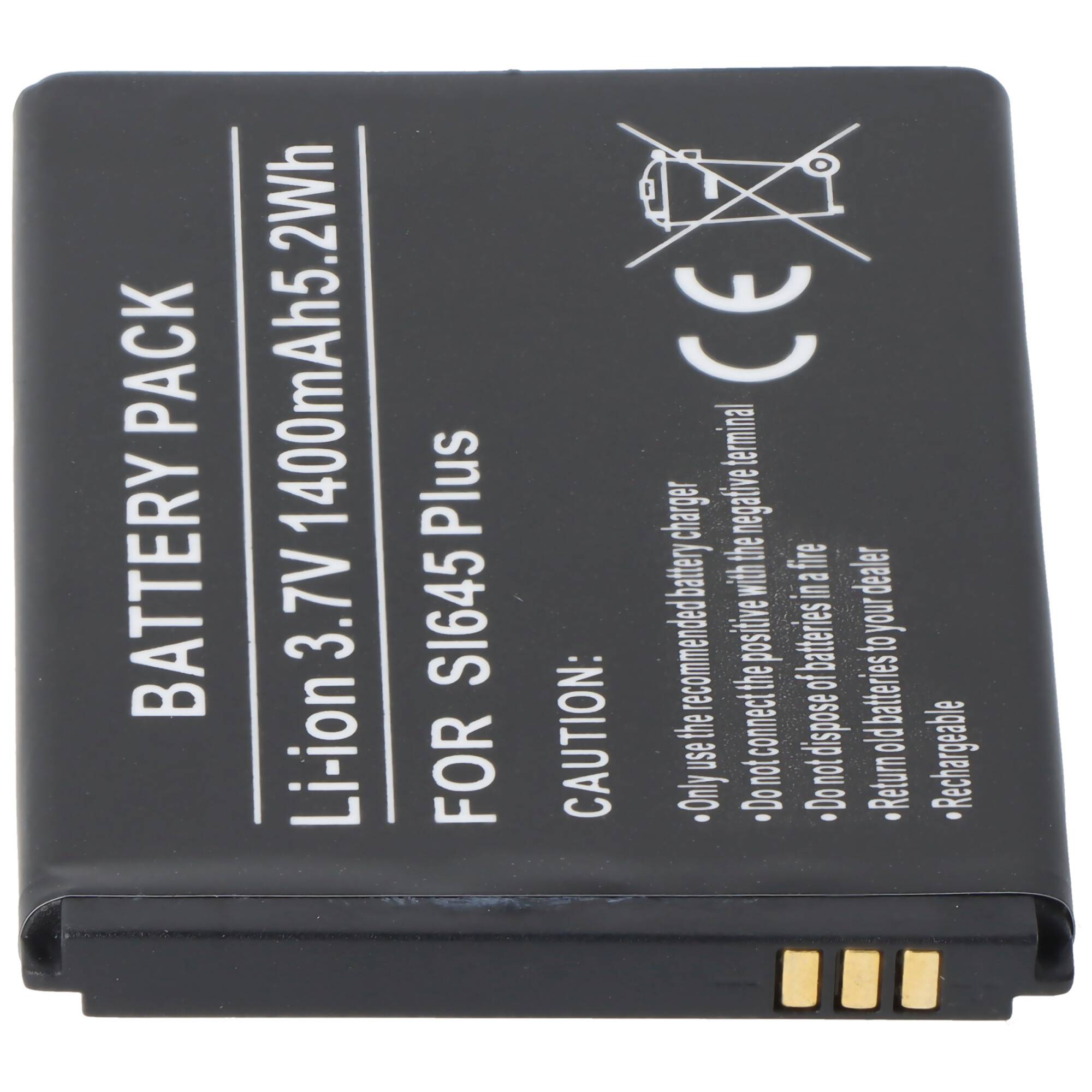 Akku kompatibel Bea-Fon SL645/SL645Plus Akku, Li-ion, 3,7V, 1400mAh, 5,2Wh, ICP5/44/55