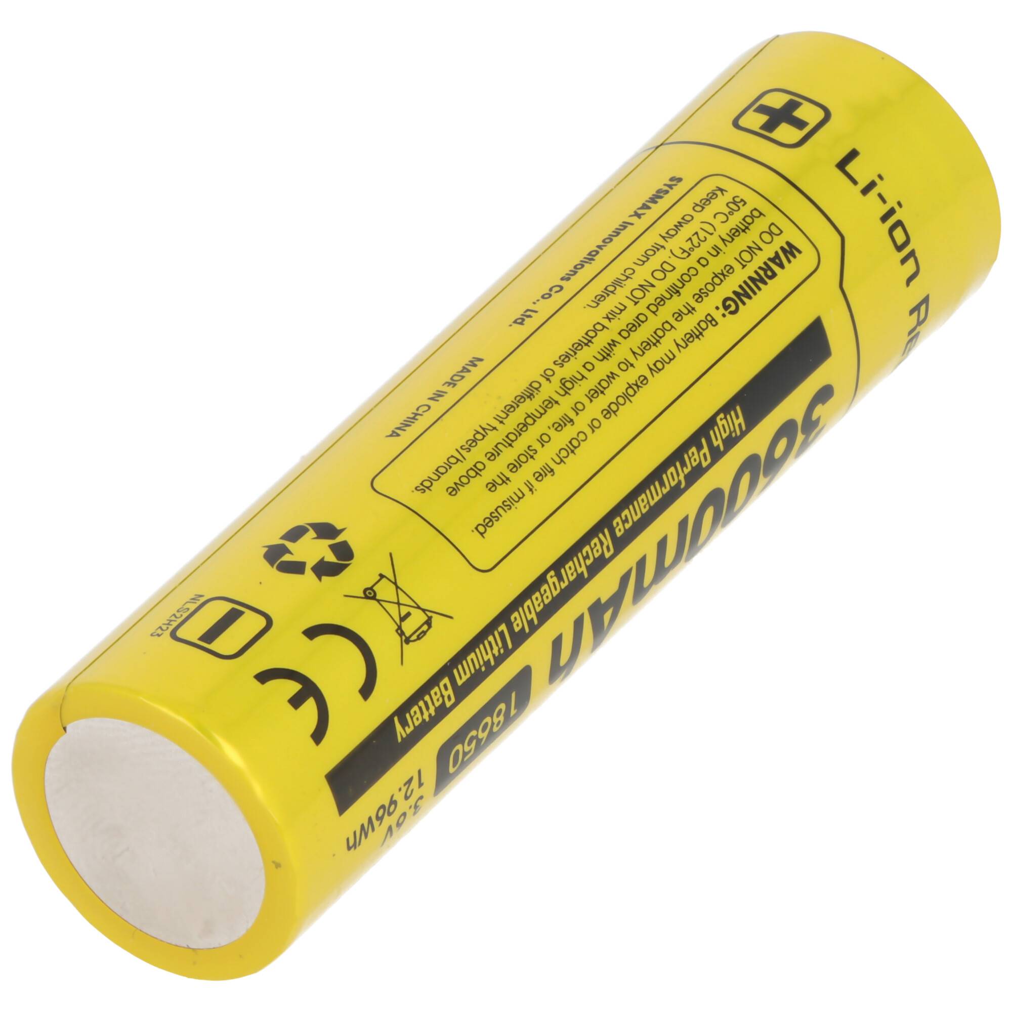 Nitecore Li-Ion Akku Typ 18650 mit 3600mAh NL1836 mit Schutzschaltung, 69,8mm x 18,6mm