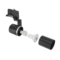 Spectrum LED 3-Phasen Stromschienenstrahler MADARA MINI II GU10 Spot IP20 max. 50W schwarz verstellbar Spectrum LED 3-Phasen Stromschienenstrahler MADARA MINI II GU10 Spot IP20 max. 50W schwarz verstellbar