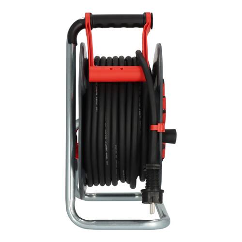 BRENNENSTUHL professionalLINE - Kabeltrommel 300 KU 2200 (3.300W | IP44 | 5x Schutzkontakt-Steckdosen | Länge 25,0m)