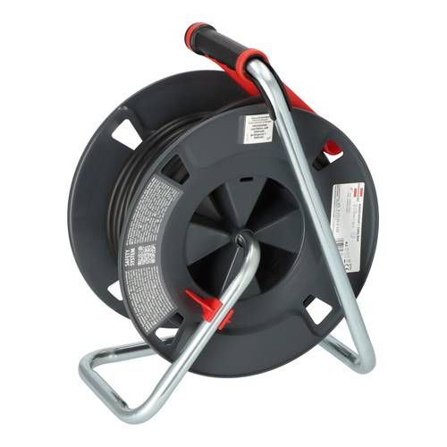 BRENNENSTUHL professionalLINE - Kabeltrommel 300 KU 2100 (max. 3.300W | IP44 | 5 Schutzkontakt-Steckdosen | Länge 25,0m)
