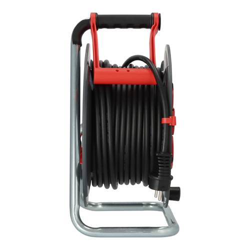 BRENNENSTUHL professionalLINE - Kabeltrommel 300 KU 2100 (max. 3.300W | IP44 | 5 Schutzkontakt-Steckdosen | Länge 25,0m)