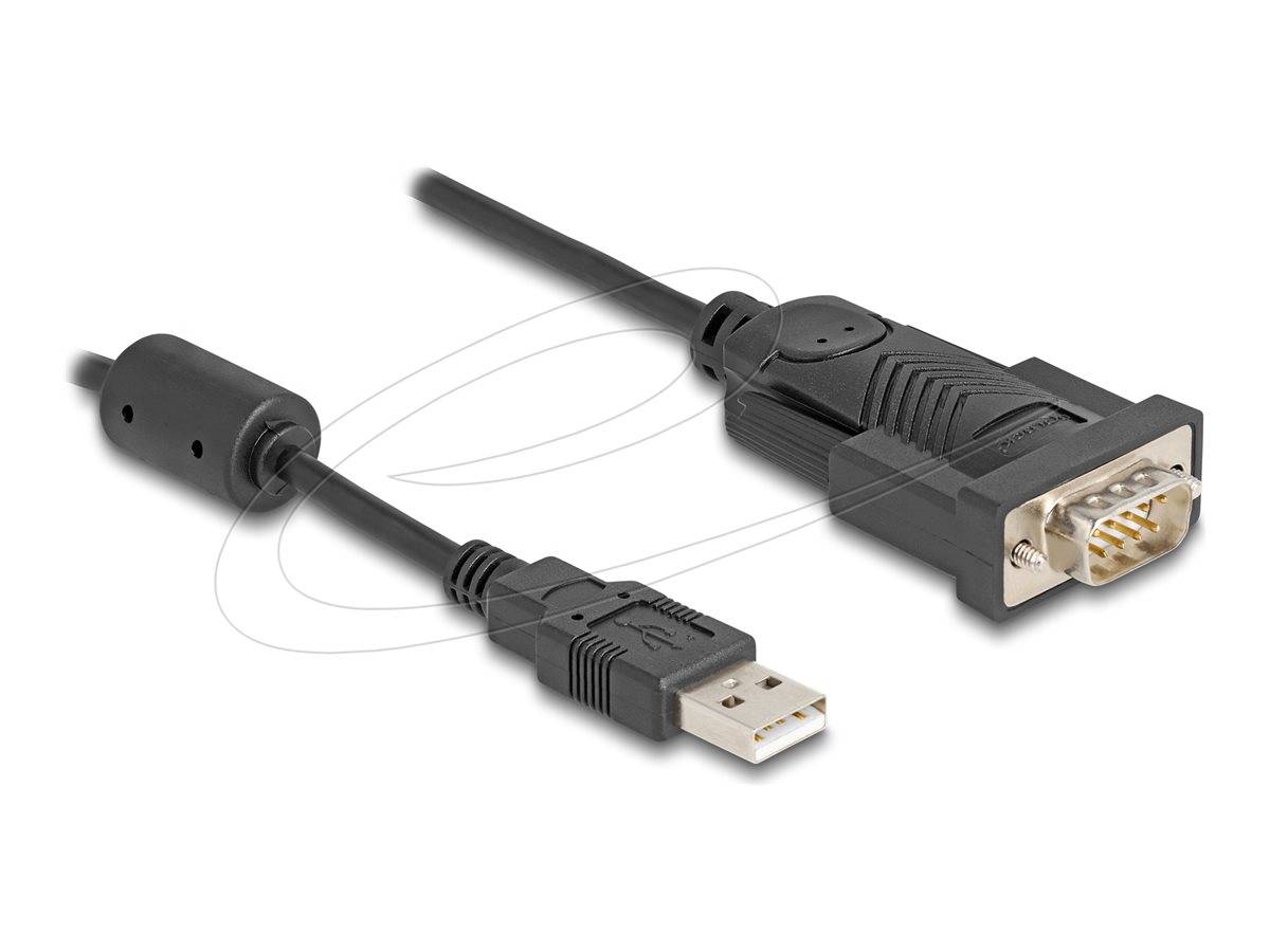 Delock Kabel USB / seriell - USB (M) zu DB-9 (M)schraubbar - 25 cm -