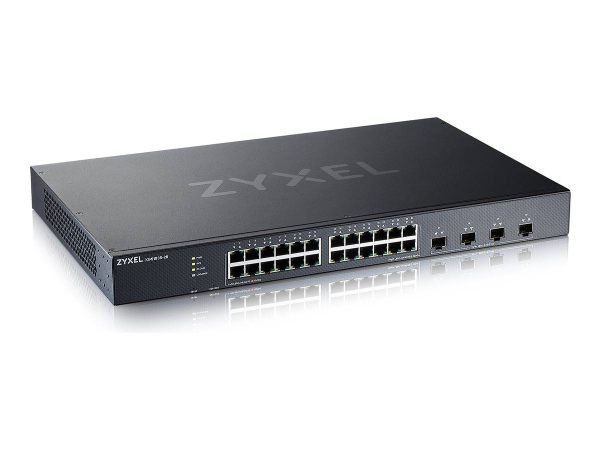 ZyXEL XGS1935 Series XGS1935-28 - Switch - verwaltet - L3 Lite - Smart - 24 x 10/100/1000 + 4 x 10 Gigabit SFP+ (Uplink)
